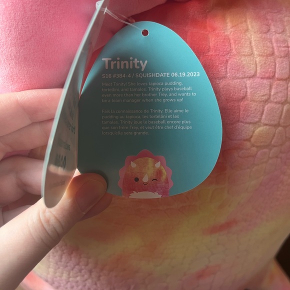 Trinity the Triceratop Squishmallow 16” - Picture 4 of 4